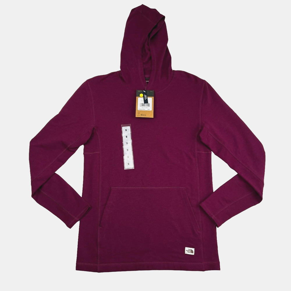 The North Face Terry Hoodie Men's Small Boysenberry Slim Fit NWT New MSRP $65